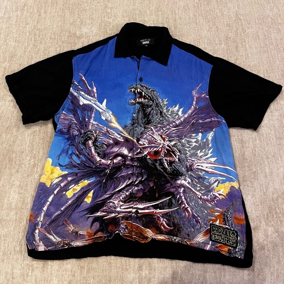 Teddy Fresh Godzilla vs. Megaguirus Camp Shirt Size 2XL RARE - Picture 3 of 7
